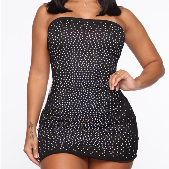 rhinestone tube dress
